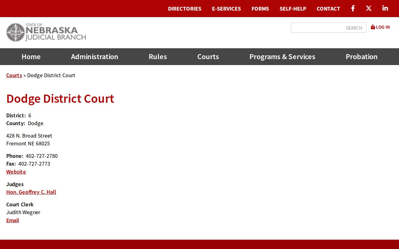 Dodge County arrest warrant District Court source