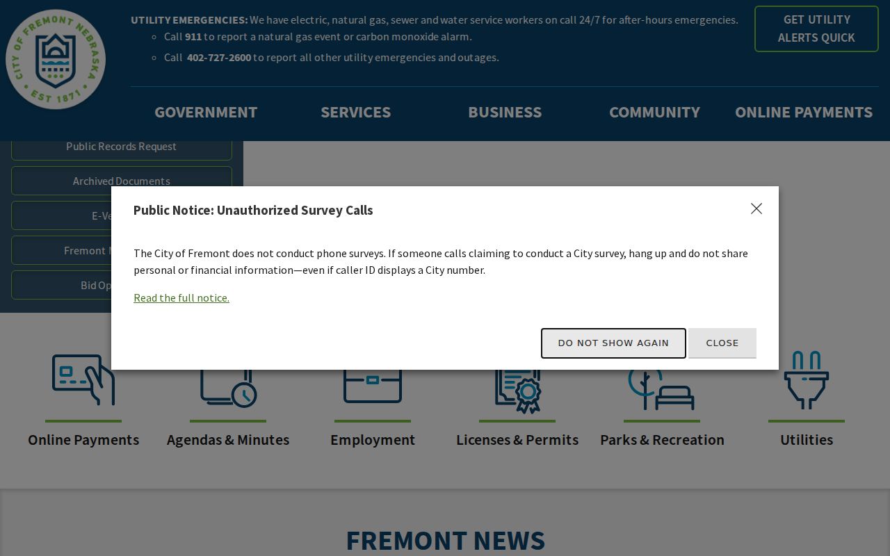 Fremont warrant records city source